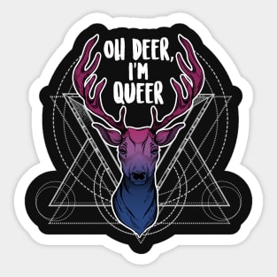 Bisexual: Oh Deer, I'm Queer Sticker